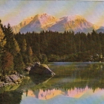 Alpenglühen am Hintersee mit Göll und Brett ngl G3808