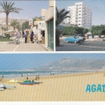 Marokko, Agadir, l'Avenue Hassan II et la Plage gl1985 G3911