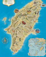 Greece, Rhodos, Landkarte ngl G4018