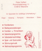 Peter Hoffart, Werbekarte ngl G4614