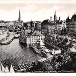 Hamburg Jungfernstieg und Alsterpavillon glca.1950 143.297