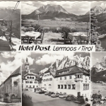 Lermoos in Tirol, Seilbahn, Post-Café, Mehrbildkarte ngl G5125