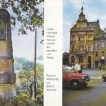 Politz, Denkmal Pfarrer Hocke, und Böhm.-Kamnitz, Marktplatz ngl G5183