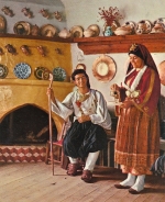 Skyros, Tracht mit Haus-Inneneinrichtung ngl G5263