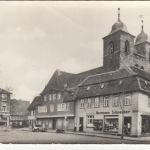 Oschersleben (Bode),Blick auf Schneider Eisenwaren und die Kirche ngl G5674