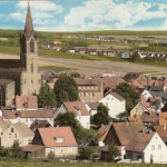 Scherfede, Westfalen, Ortsansicht mit Kirche gl1971 G5967