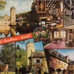Märchen-Schloß Mespelbrunn, Spessart, Mehrbildkarte gl1960 G6356