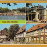 Großschönau, Kr.Zittau, Waldstrandbad, Gasthof "zum Goldenen Hirsch" ngl G6399