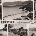 Edersee, Mehrbildkarte mit Sperrmauer ngl G6485
