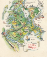 Ostsee, Insel Rügen, Landkarte gl1962? G6589
