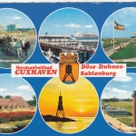 Nordseeheilbad Cuxhavenmit Döse, Duhnen u.Sahlenburg, Mehrbildkarte glum 1980? G6672