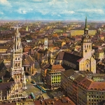 München, Blick von Frauenkirche auf Rathaus und St.Peter gl1968 G6824