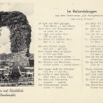 Rolandsbogen, Blick auf Drachenfels, Liedtext im Rolandsbogen ngl G6849