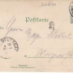 Stuttgart Gruß von Eugen Ziegler an Eugen Flattich gl1901 D0659