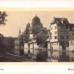Nürnberg Partie an der Pegnitz mit Synagoge ngl 148.843