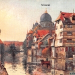 Nürnberg Partie an der Pegnitz mit Synagoge ngl 148.844