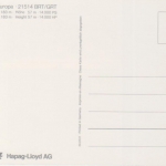 Hapag-Lloyd AG - MS Europa 21514 BRT/GRT ngl 220.529