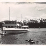 Starnberger See Motorschiff "Bayern" vor Gebirge ngl 151.102