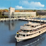 Friedrichshafen am Bodensee Hafenbahnhof mit MS "Stuttgart" gl1971 151.113