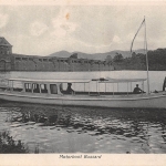 Motorboot Bussard Motorbetrieb auf der Waldecker Talsperre ngl 151.202