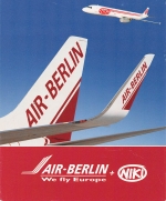 Air Berlin + NIKI We fly Europe Werbekarte gl2004 151.648