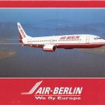 Air Berlin Boeing 737-800 We fly Europe Werbekarte gl2004 151.824