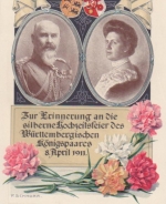 Silberne Hochzeit d. Württemberg. Königspaares 8. April 1911 ngl 221.412