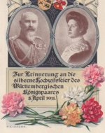 Silberne Hochzeit d. Württemberg. Königspaares 8. April 1911 gl1911 221.413