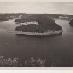 Stausee der Saaletalsperre, Rundblick vom Heinrichstein gl1936 222.225