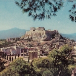 Athen Blick auf Jupiter Tempel und Akropolis ngl D7728