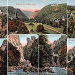Bodetal i. Harz Teufelsbrücke Hirschgrund Mehrbildkarte gl1935 154.125