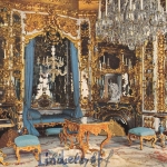 Ettal, Schloß Linderhof - Spiegelsaal mit Lüster gl1929 159.081
