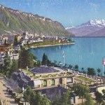 Montreux, Pavillon des Sports et les Dents du Midi ngl E0460