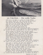 Liedtext: La Paloma - Die weiße Taube ngl E0750