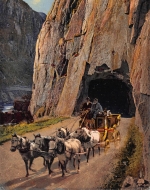 Postkutsche am Urnerloch bei Andermatt ngl 161.112