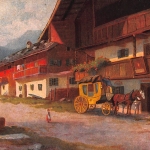 Postkutsche Oberbayrische Landschaft ngl 161.115