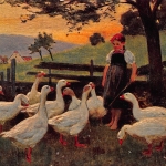 F. GRÄSSEL Gänseliesels Freundinnen Nach Gemälde ngl 161.453
