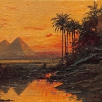 C. Wuttke Die Pyramiden von Gizeh Nach Gemälde ngl 161.458
