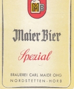 Nordstetten Horb Bieretikett Brauerei Carl Maier OHG E1413