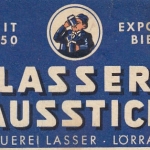 Lörrach Bieretikett Brauerei Lasser "Lasser-Ausstich" E1416