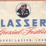 Lörrach Bieretikett Brauerei Lasser "Lasser-Spezial-Festbier" E1417