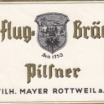 Rottweil a.N. Bieretikett Brauerei Wilh.Mayer "Pflugbräu Pilsner" E1419