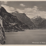 Axenstraße am Vierwaldstättersee mit Flüelen und Bristenstock ngl E1529