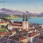 Luzern mit Rigi und Alpen glum 1930? E1974