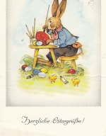 Ostern-Wünsche mit Hase und Osterei gl1955 E2453