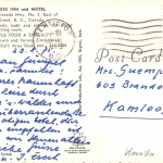 Canada Rock Creek B.C. Edelweiss Inn Motel on S. Trans Canada Hwy gl1975 164.199