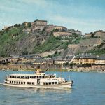 Ehrenbreitstein am Rhein mit Schiff ngl 171.177