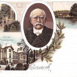 Aumühle Litho Schloss Friedrichsruh Terrasse Aumühle Otto von Bismarck ngl 165.651