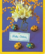 Ostern-Wünsche mit Blütenzweig und Ostereiern gl1983? E3926