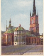 Stockholm, Riddarholmskirkan fran öster ngl E3971